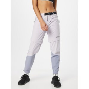 ADIDAS TERREX Outdoorové kalhoty 'UTILITAS'  stříbrně šedá / černá / bílá