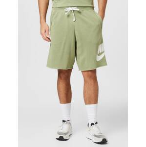 Nike Sportswear Kalhoty  olivová / bílá