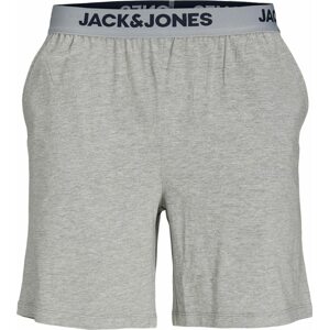 JACK & JONES Pyžamové kalhoty 'AARON' světle šedá / černá