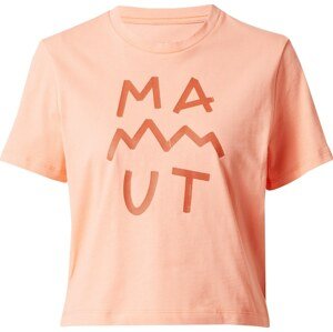 MAMMUT Funkční tričko 'Massone' broskvová / pastelově červená