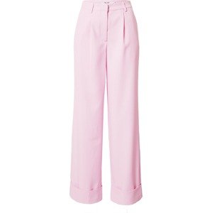 NA-KD Kalhoty se sklady v pase růžová