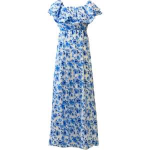 Influencer Letní šaty tyrkysová / královská modrá / bílá