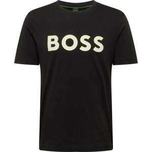 BOSS Green Tričko černá / bílá