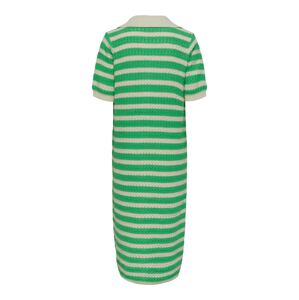 Y.A.S Úpletové šaty 'Croc' světle béžová / trávově zelená