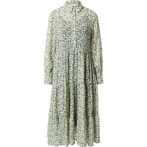 A-VIEW Košilové šaty 'Dodo' kouřově šedá / pastelově zelená / černá / bílá