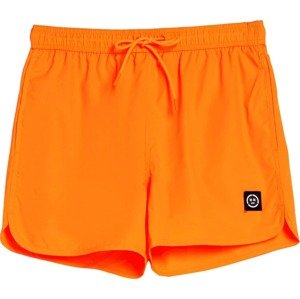 Bershka Plavecké šortky oranžová / černá / bílá