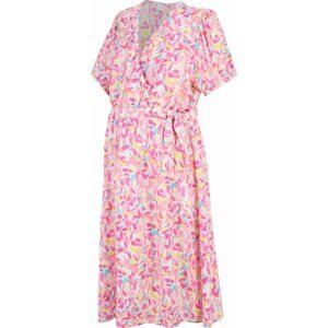 Mamalicious Curve Letní šaty 'Casey' tyrkysová / zelená / světle růžová / bílá