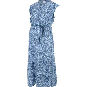 Mamalicious Curve Košilové šaty 'Deelia' nebeská modř / světlemodrá / bílá