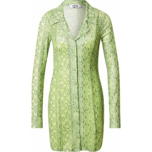 TWIIN Košilové šaty zelená / světle zelená