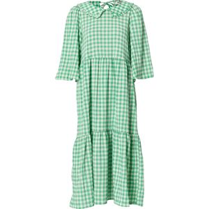 Lollys Laundry Košilové šaty 'Sonya' zelená / bílá