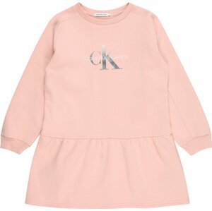 Calvin Klein Jeans Šaty růžová / stříbrná / bílá