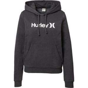 Hurley Sportovní mikina černá / bílá
