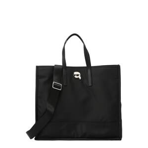 Karl Lagerfeld Nákupní taška 'Ikonik 2.0' černá / bílá