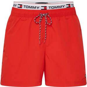 Tommy Hilfiger Underwear Plavecké šortky tmavě modrá / světle šedá / světle červená / bílá