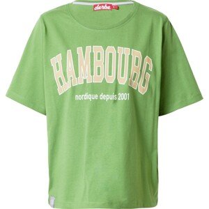 Derbe Tričko 'Hambourg' béžová / světle zelená / bílá