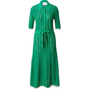 3.1 Phillip Lim Úpletové šaty zelená / černá / bílá