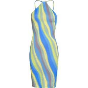 OW Collection Letní šaty 'MIA' modrá / žlutá / limetková