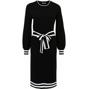 Wallis Petite Úpletové šaty černá / bílá