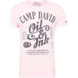 CAMP DAVID Tričko antracitová / světle růžová
