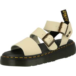 Dr. Martens Páskové sandály 'Gryphon Quad' krémová / černá
