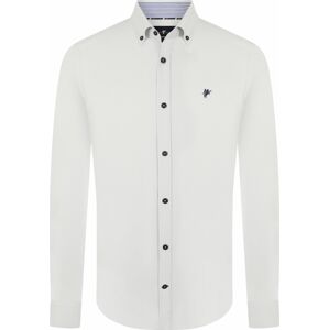 DENIM CULTURE Košile 'Elroy' námořnická modř / barva bílé vlny