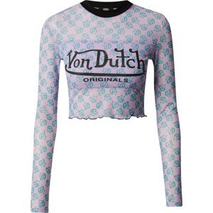 Von Dutch Originals Tričko 'AKELA' nefritová / růžová / černá