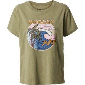 Hurley Funkční tričko modrá / olivová / pastelově růžová / bílá