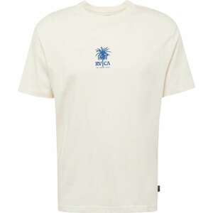 RVCA Tričko 'RADIO PALMS' tmavě modrá / barva bílé vlny