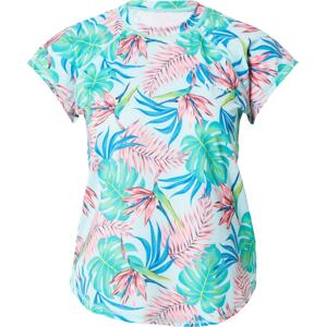 Hurley Funkční tričko 'JAVA' modrá / světlemodrá / nefritová / světle růžová