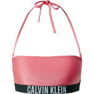 Calvin Klein Swimwear Horní díl plavek 'Intense Power' pink / černá / bílá