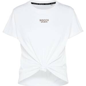 Soccx Tričko zlatá / barva bílé vlny