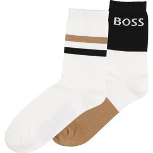 BOSS Kidswear Ponožky hnědá / černá / bílá