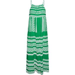 VERO MODA Letní šaty 'DICTHE' trávově zelená / bílá