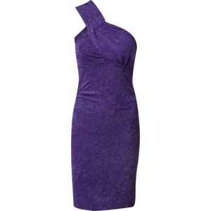 IRO Společenské šaty 'LEANDRA' ostružinová / tmavě fialová / stříbrná