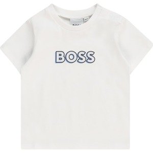 BOSS Kidswear Tričko modrá / bílá