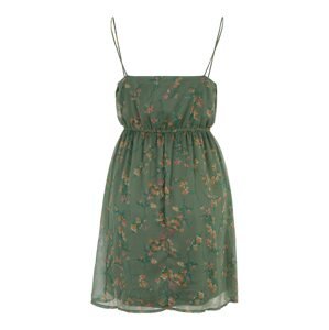 Vero Moda Petite Letní šaty 'Smilla' nefritová / tmavě zelená / oranžová / pink