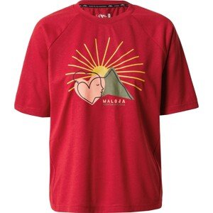 Maloja Funkční tričko 'Dambel' žlutá / šedá / růžová / červená