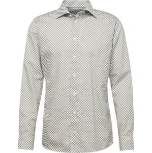 ETON Společenská košile olivová / bílá