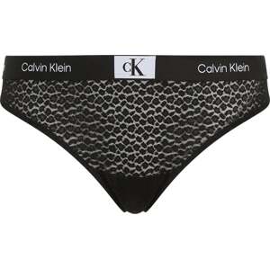 Calvin Klein Underwear Plus Tanga černá / bílá