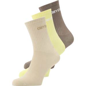 aim'n Sportovní ponožky béžová / sépiová / pastelově žlutá / bílá