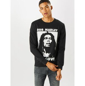 Mister Tee Mikina 'Bob Marley One Love' černá / bílá