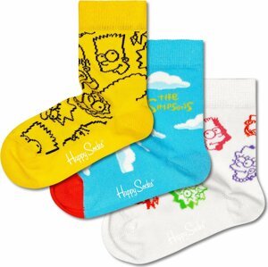 Happy Socks Ponožky azurová / žlutá / mix barev / bílá