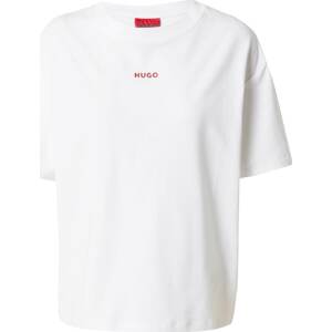 HUGO Tričko na spaní 'SHUFFLE' červená / bílá
