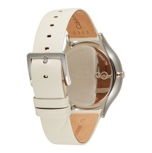 Calvin Klein Analogové hodinky krémová / stříbrná