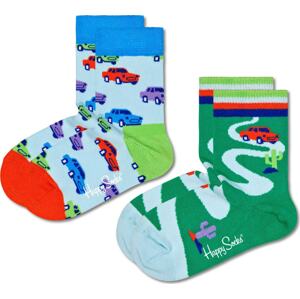 Happy Socks Ponožky světlemodrá / zelená / mix barev