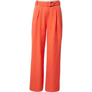 ESPRIT Kalhoty se sklady v pase oranžová