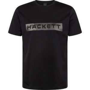 Hackett London Tričko tmavě šedá / černá