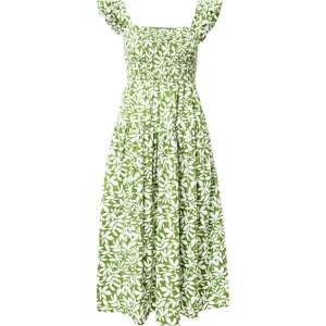 Abercrombie & Fitch Letní šaty kiwi / bílá