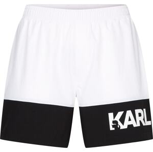 Karl Lagerfeld Plavecké šortky černá / bílá