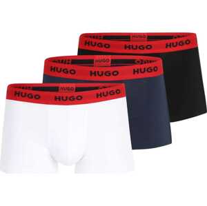 HUGO Boxerky marine modrá / jasně červená / černá / offwhite